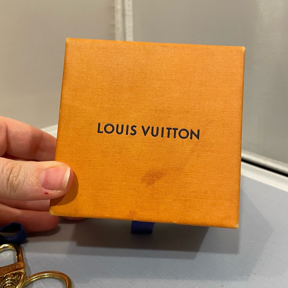 Used Louis Vuitton Logo Glass Initials Keychain Bag Charm Full Inclusion Auth!! - Picture 6 of 12